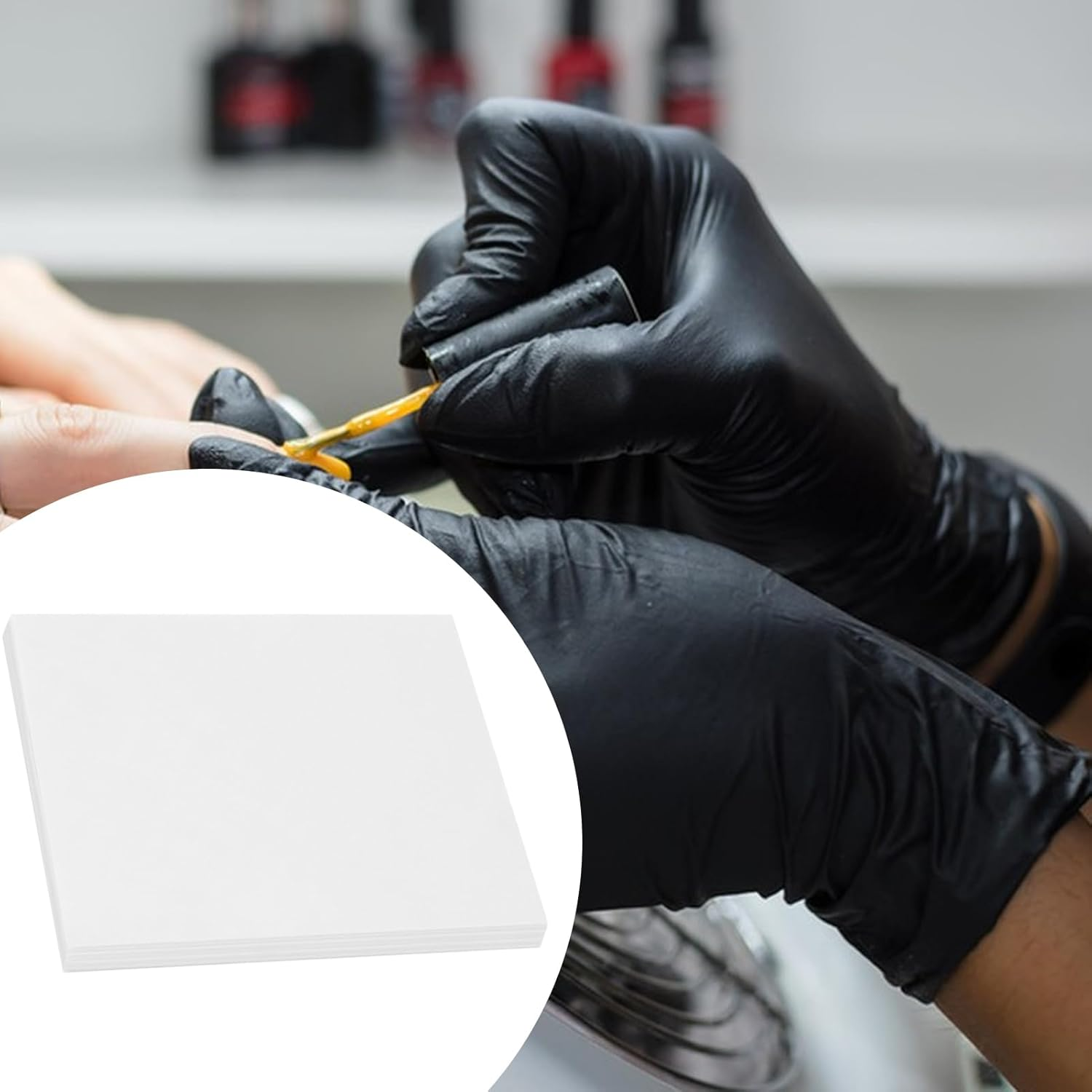 Dust Collector Filter - Dust Collector for Nails 100Piece - Professional Paper Extractor Collecter Accessories for Women Salon Training Practice - White image number 5