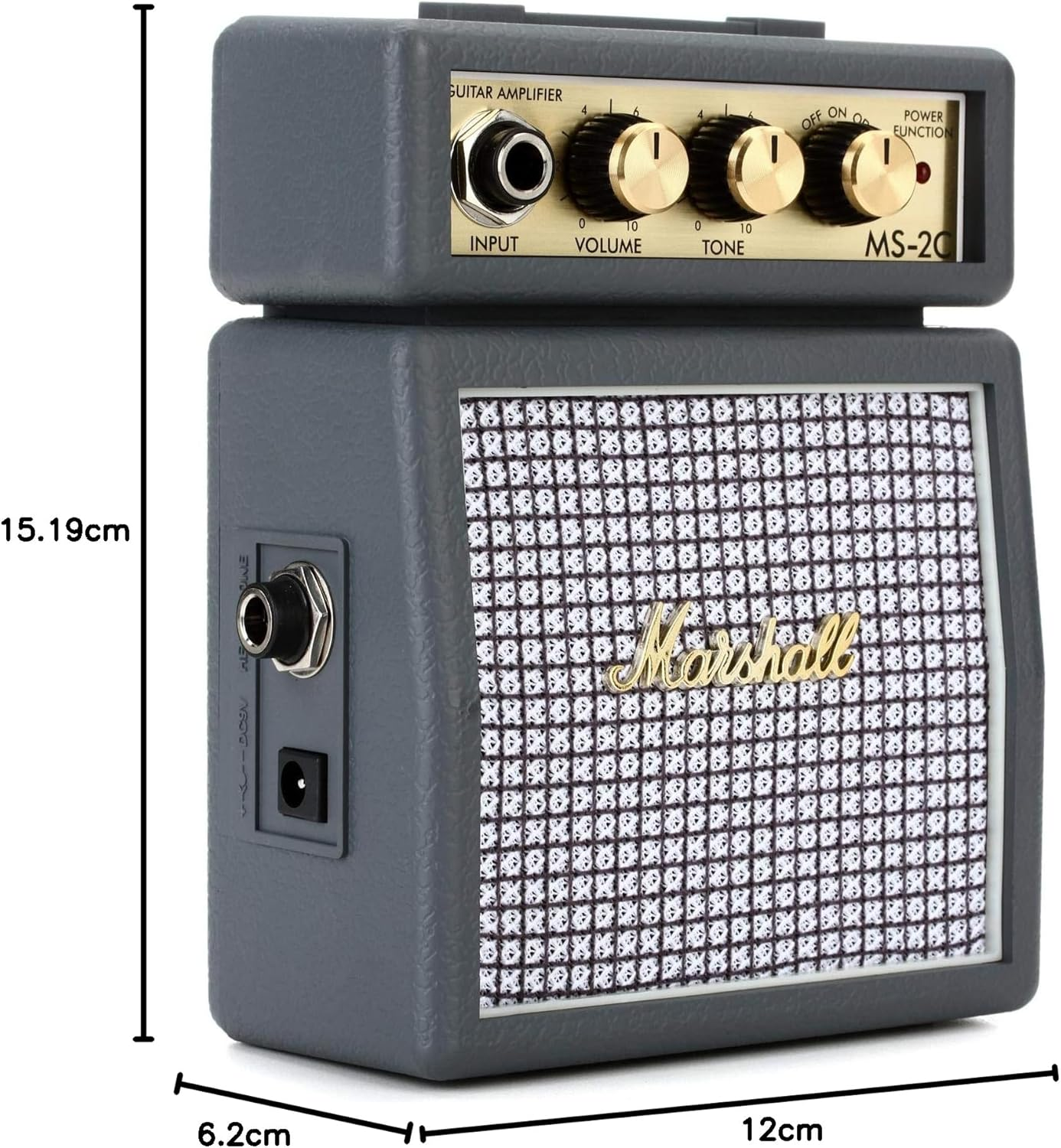 Marshall MS2C Classic Portable Micro Amplifier Amp Speaker for Electric Guitar image number 2