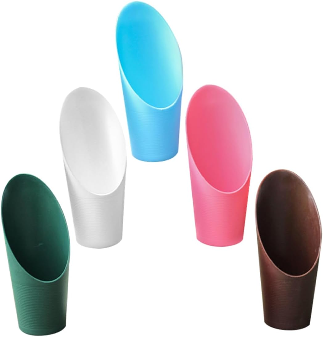 Sosoport 5Pcs Plastic Soil Scoop Garden Shovels for Succulent Planting, Multi-Color Potting Scoops Lightweight Soil Digging Tools for Bonsai and Indoor Gardening image number 3
