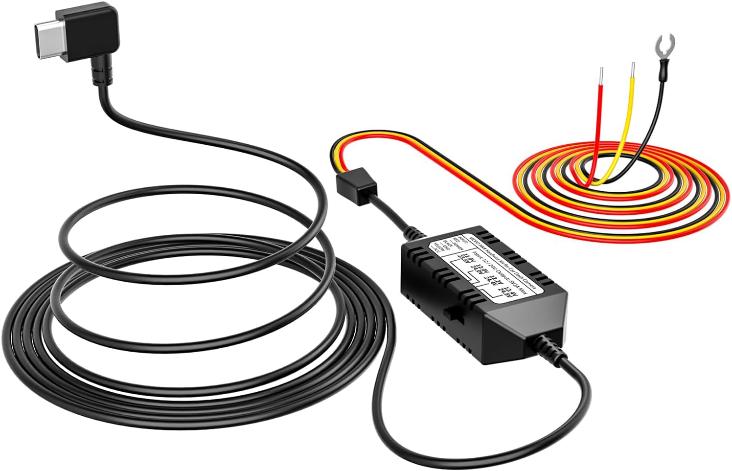 VIOFO HK4 Acc Hardwire Kit, USB-C Hard Wire Kit for T130/ A119Mini/A229Duo Dash Cam, Low Voltage Protection for Parking Mode