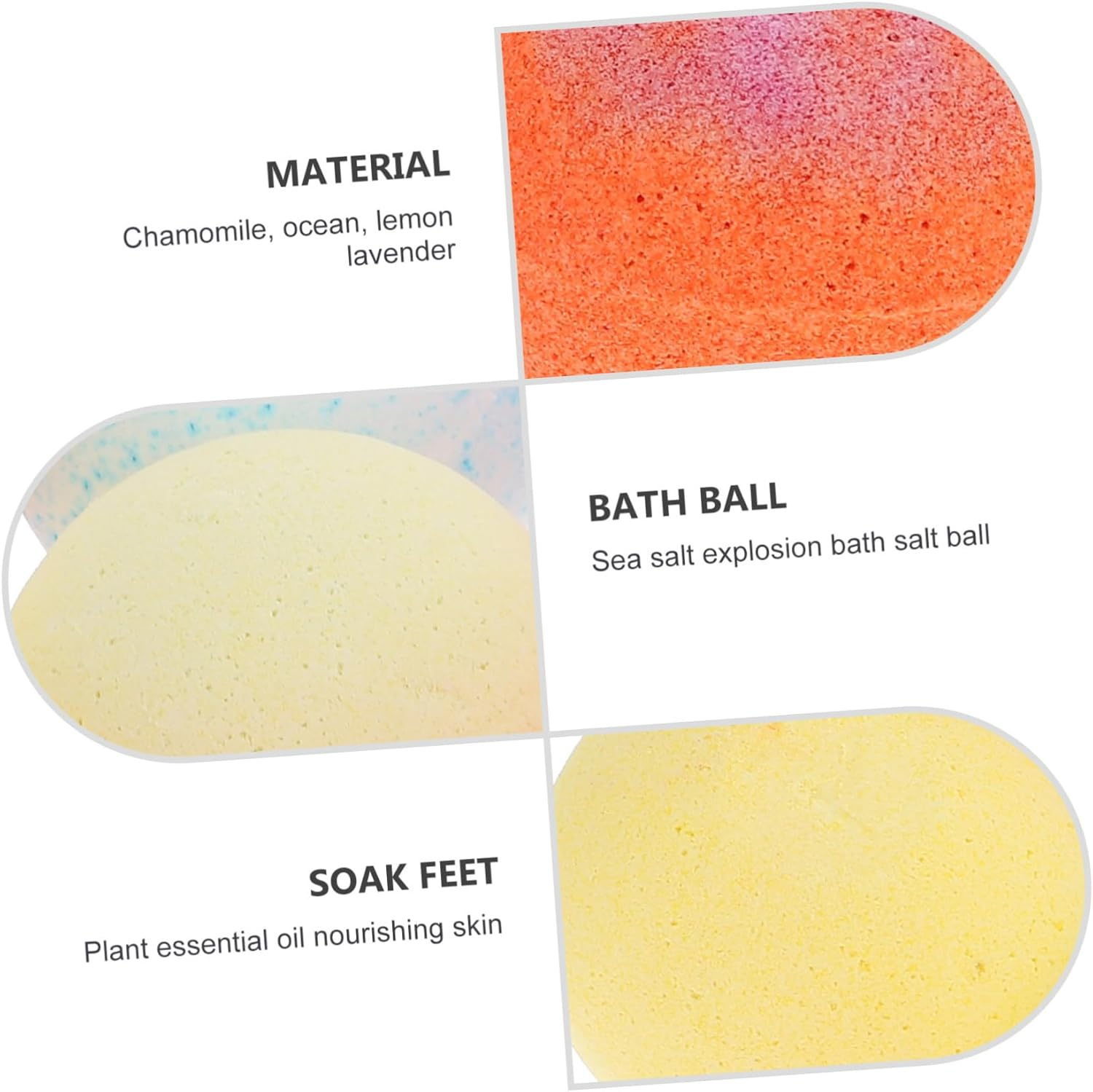 PLAFOPE Essential Oil Dry Flower Spa Bath 9Pcs Portable Bath Salt Bubble Balls for Relaxation image number 1