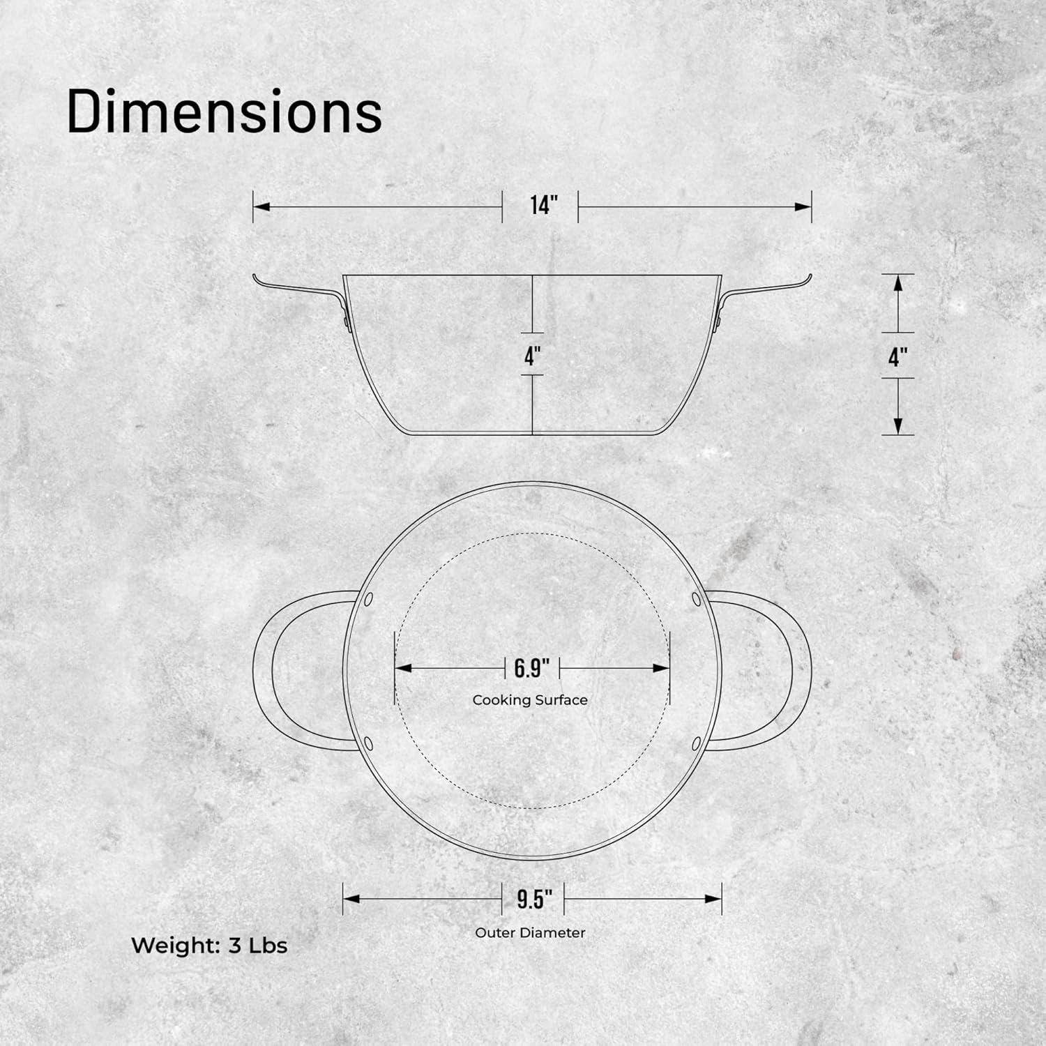 De Buyer Mineral B Carbon Steel Country Fry Pan with 2 Handles - 9.5&rdquo; Diameter, 6.9&rdquo; Cooking Surface - Ideal for Sauteing, Simmering, Deep Frying, Stir Frying - PFAS, PFOA, PFOS Free - Made in France image number 5