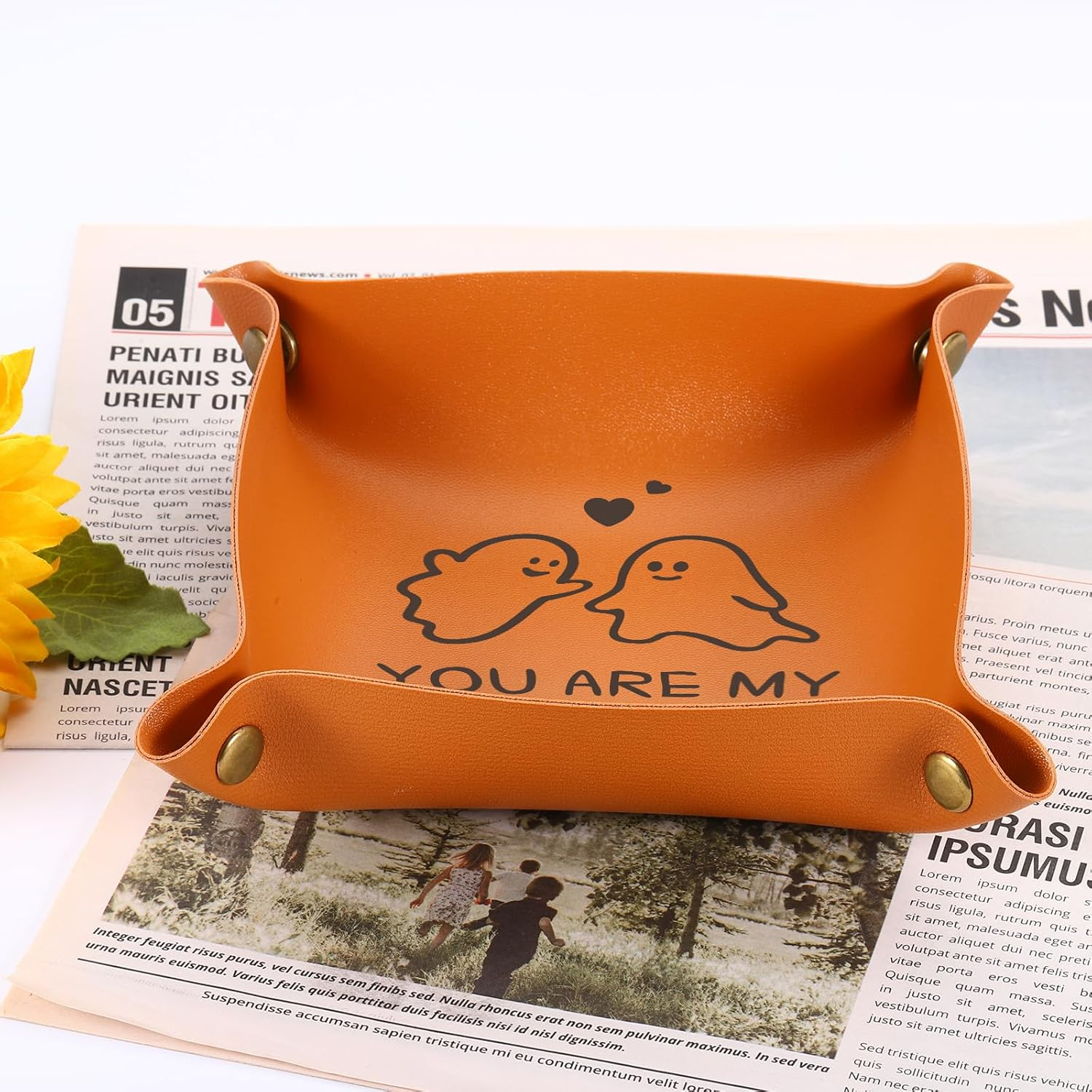 Boo Basket Stuffers for Women Men, Spooky Basket Stuffers for Adults, Halloween Boo Basket, Birthday for Women, Sweetest Day Valentines Day Gifts for Girlfriend Boyfriend, Leather Tray