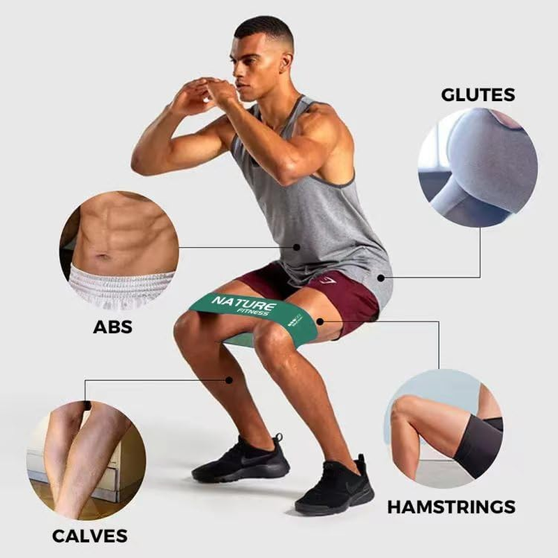 Fabric Resistance Bands for Working Out - Booty and Hip Exercise Bands Set for Women and Men, Workout Bands for Legs image number 1