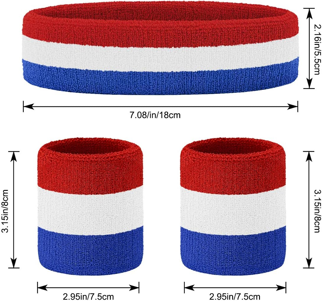 Hoter Thick Solid Color Sweatband Set(1 Headband + 2 Wristbands) - Grey image number 5