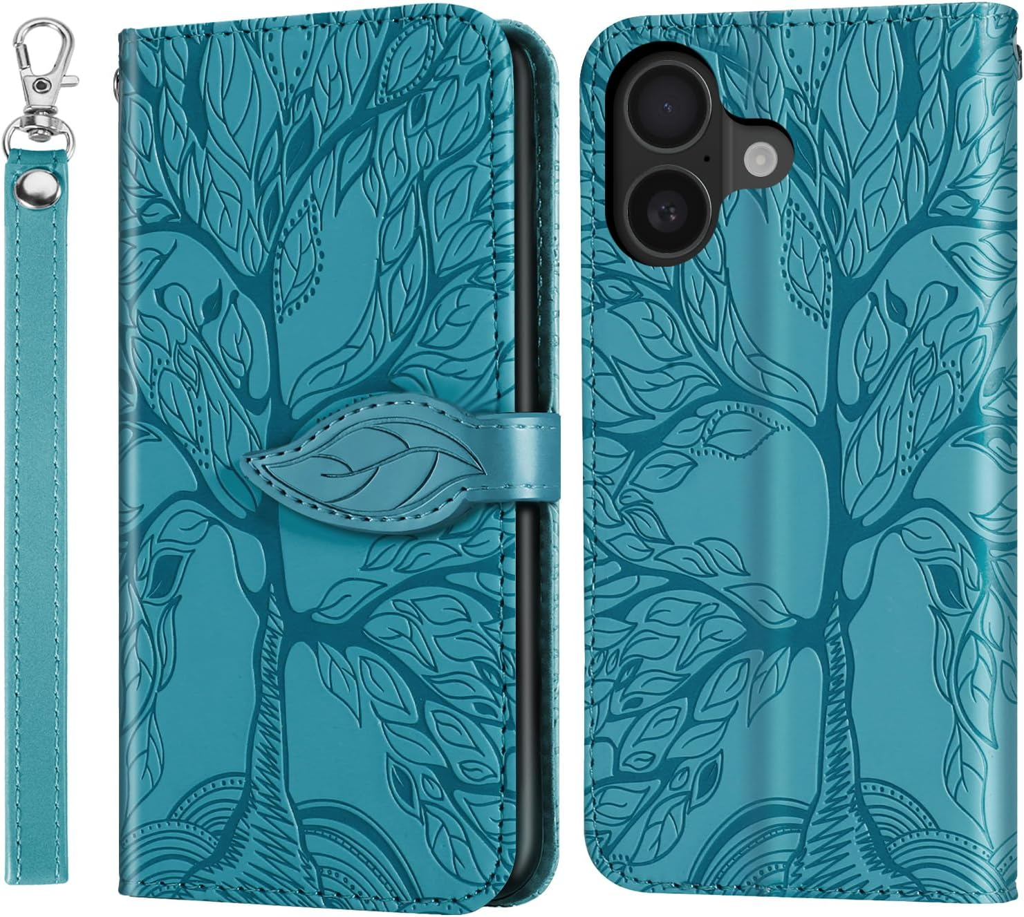 CXTCASE Case for Iphone 17 PU Leather Folio Flip Cover with Card Slots, Magnetic Wallet Phone Case for Iphone 17 - Red