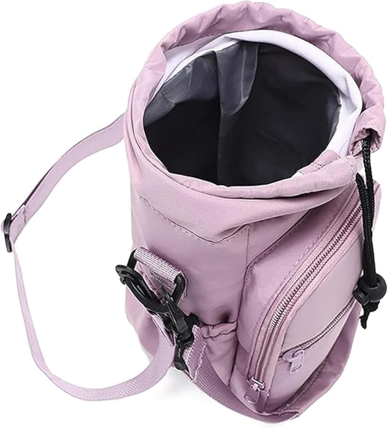 Water Bottle Shoulder Bag &ndash; the Ultimate Outdoor Companion, Water Bottle Bags with Strap for Hikings Camping (Purple) - Black image number 2