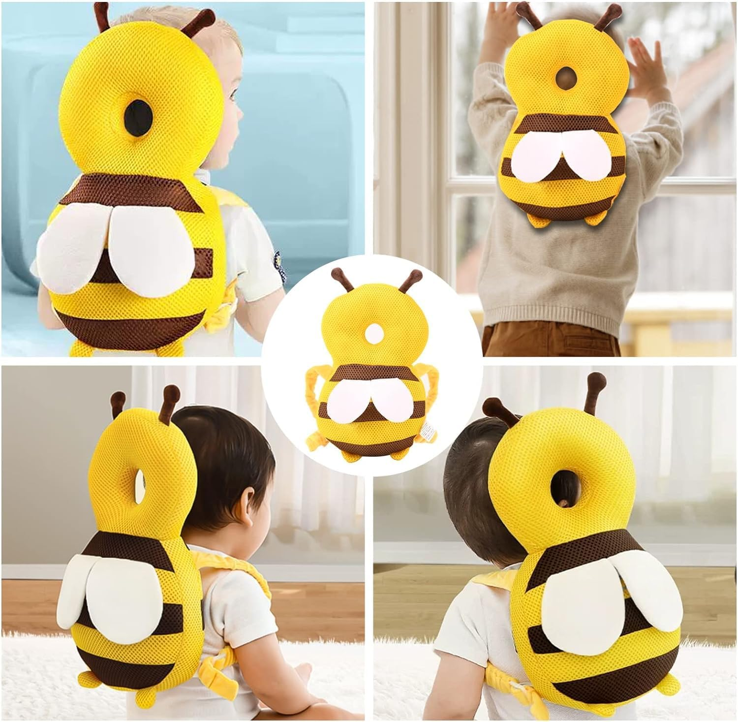 YSHIGUING Baby Head Protector, Adjustable Toddlers Baby Walker Head Protection Head Safety Pad Cushion Backpack, Baby Head and Back Protection for Crawling and Walking image number 3