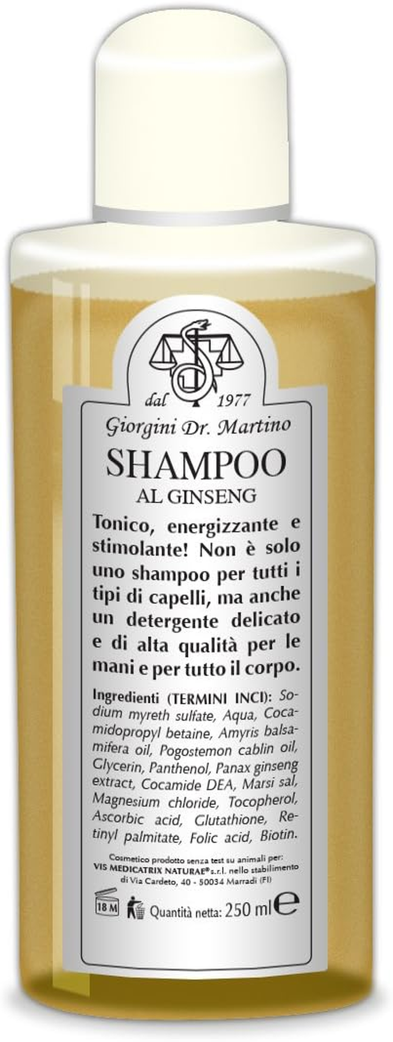 Dr. GIORGINI Shampoo to the Ginseng &ndash; 250 Ml