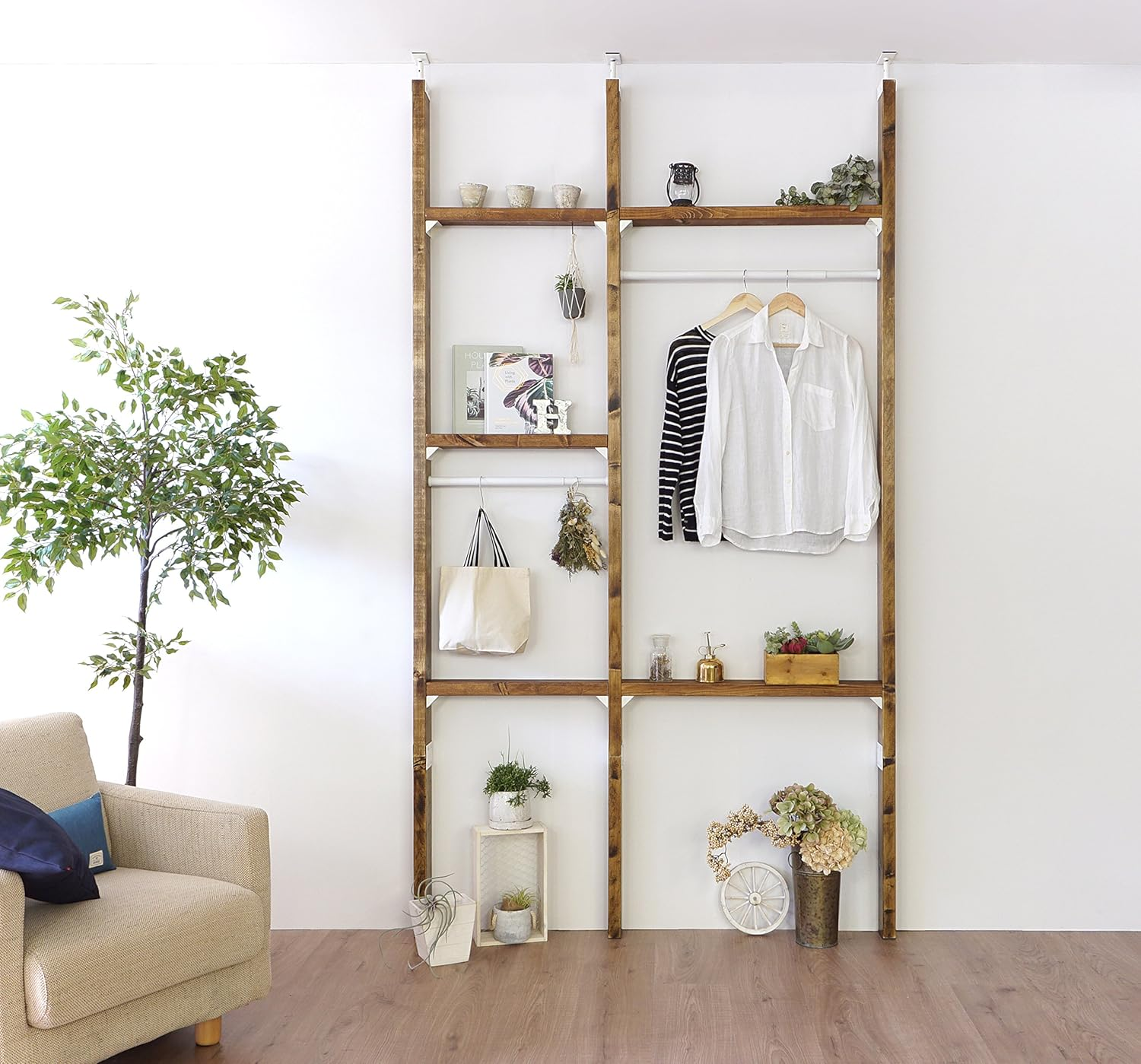 Heian Shindo LABRICO IXO-1 DIY Storage Parts, 2 X 4 Adjuster, Iron, Indoor Use, White image number 4