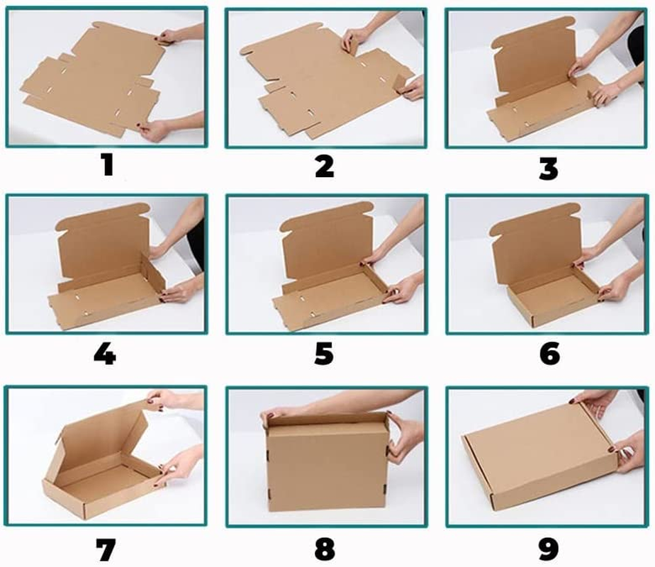 Corrugated Cardboard Shipping Boxes, 250X200X100Mm Small Parcel Boxes, Packaging Mailing Boxes for Business, Posting, Small Packet Shipping, Storing or Gift(Pack of 10) image number 1