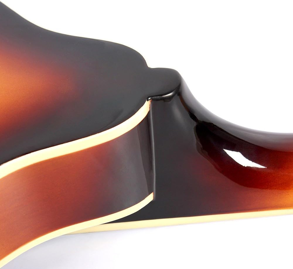 Mingzhe 8-String Basswood Sunburst Mandolin Musical Instrument with Rosewood Adjustable Bridge image number 4