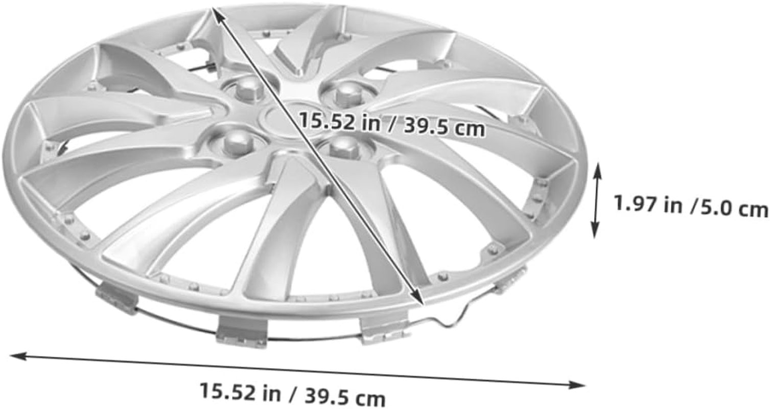 LOORGVEL 14 Inch Decorative Hubcaps Wheel Hub Caps for Car Automotive Grade Sturdy Cover Set Protection Rim Aesthetic Enhancement Easy Installation image number 4