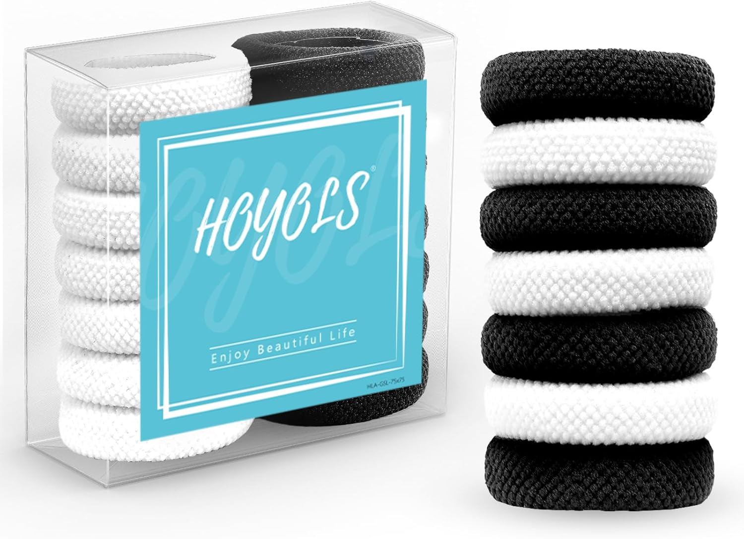 HOYOLS Large Seamless Hair Ties for Thick Hair, Soft Ponytail Holders Bands No Damage Elastics for Women Girls Scrunchies (Autumn Hues Color)