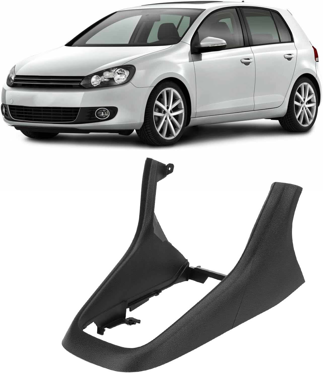 Car Center Console Cover Frame, 5K0863680 Shift Panel Cover Trim Interior Accessories for MK6 2009‑2013, Gear Panel Gear Shift Knob Cover Trims Frame image number 1