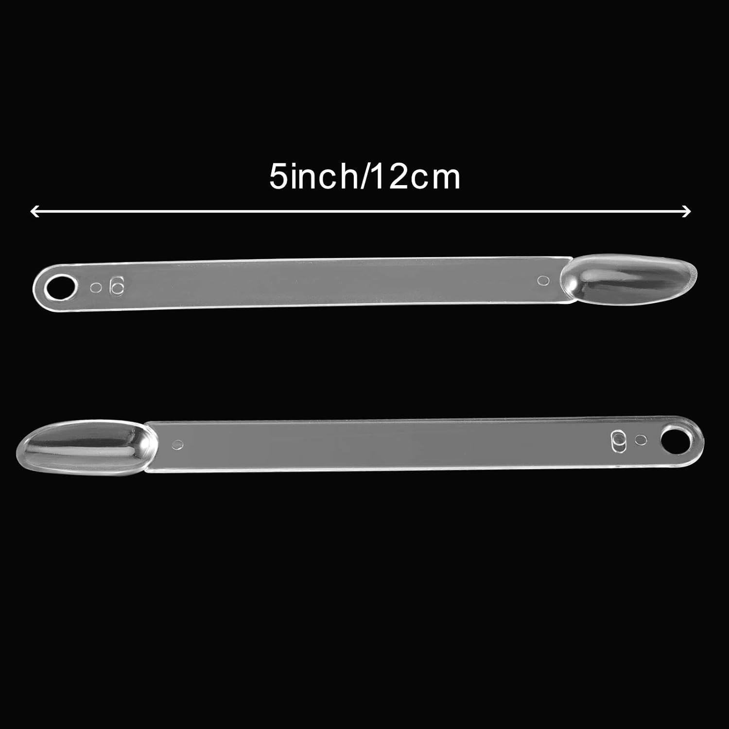 ZEONHEI 150 PCS Tips Clear Nail Art Sticks, Fan-Shaped Nail Display Sticks, Oval Nail Art Polish Board Display Stickswith Metal Ring for Nail Color Display Practice Home DIY image number 5