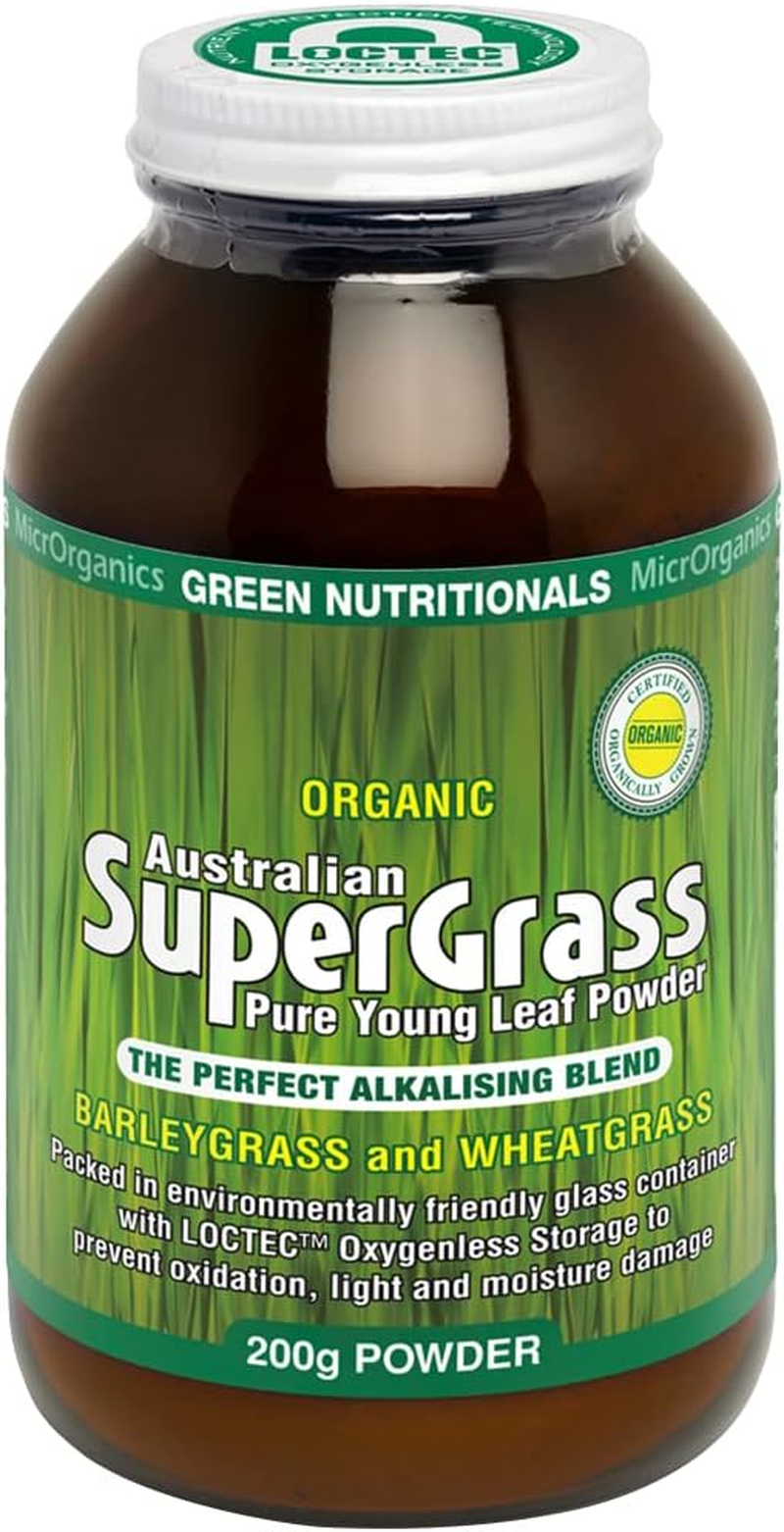 Green Nutritionals Australian 100% Organic Supergrass 200G Powder - Vegan