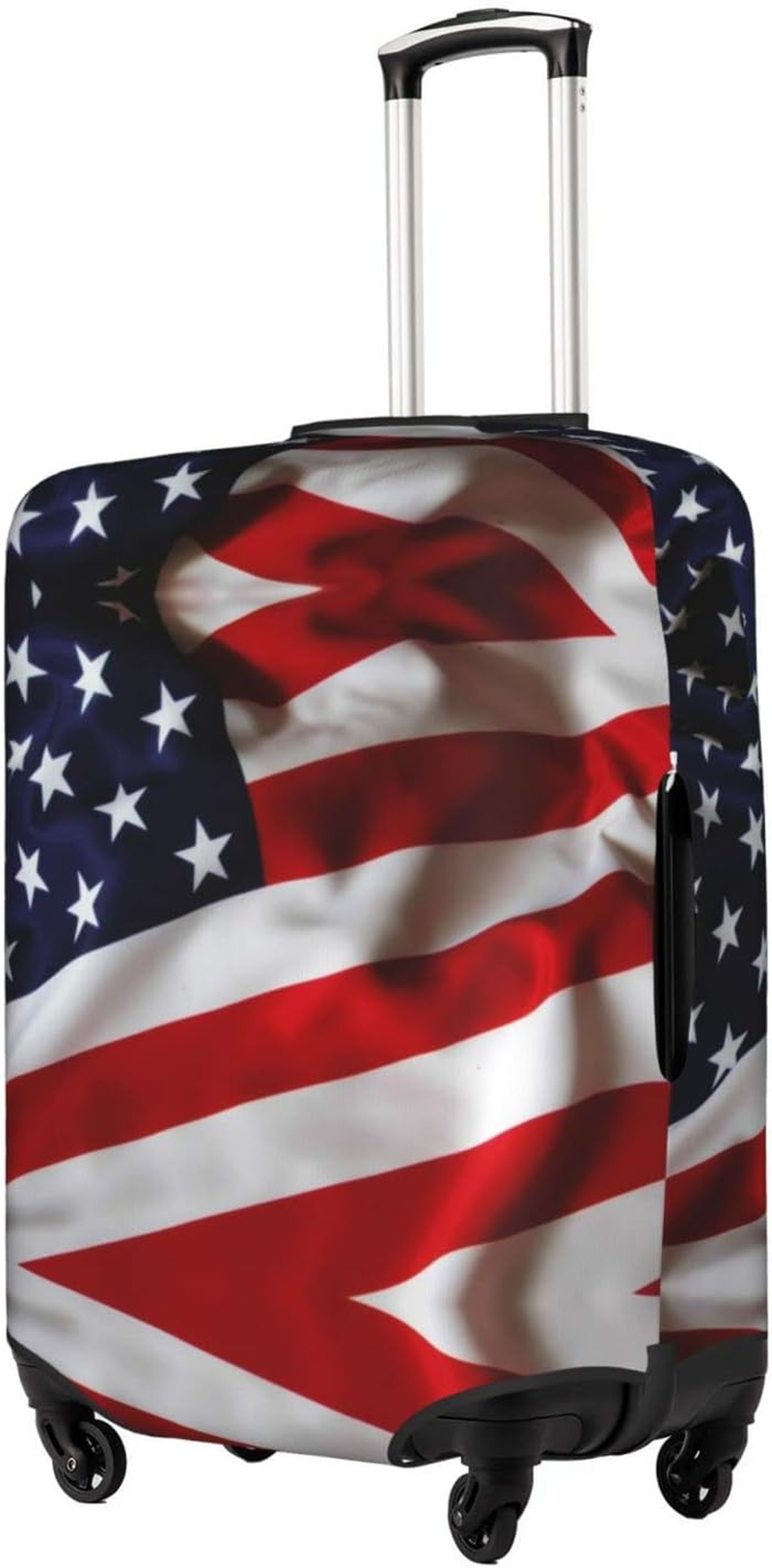 Obabo Dog Family Travel Luggage Cover,Washable Suitcase Cover Protector Anti-Scratch Suitcase Cover Fits 18-32 In, American Flag, L image number 2
