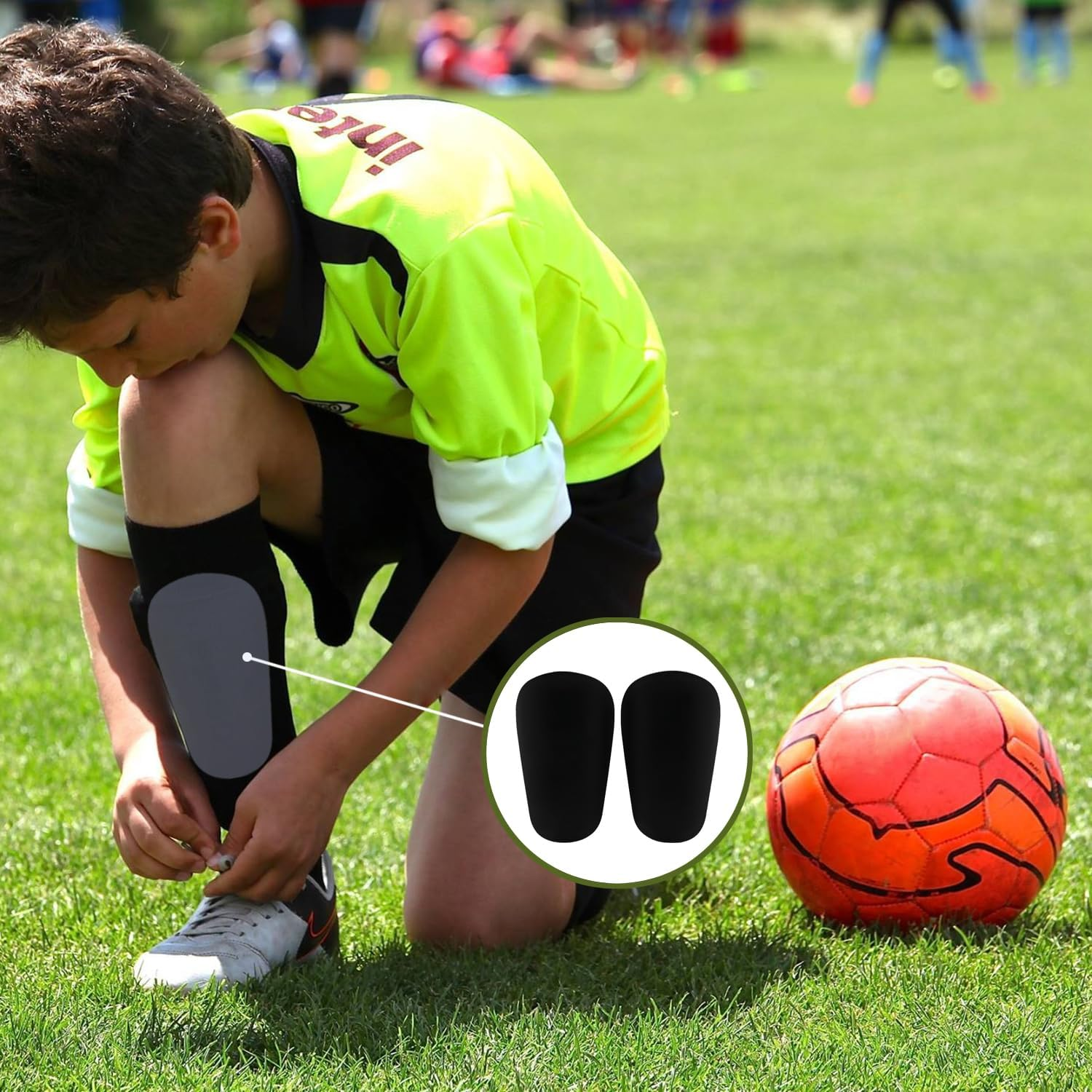 Soccer Shin Guards Mini Soccer Shin Guard Sleeves for Lightweight and Breathable Leg Protection Unisex Youth Soccer Shin Pads image number 2