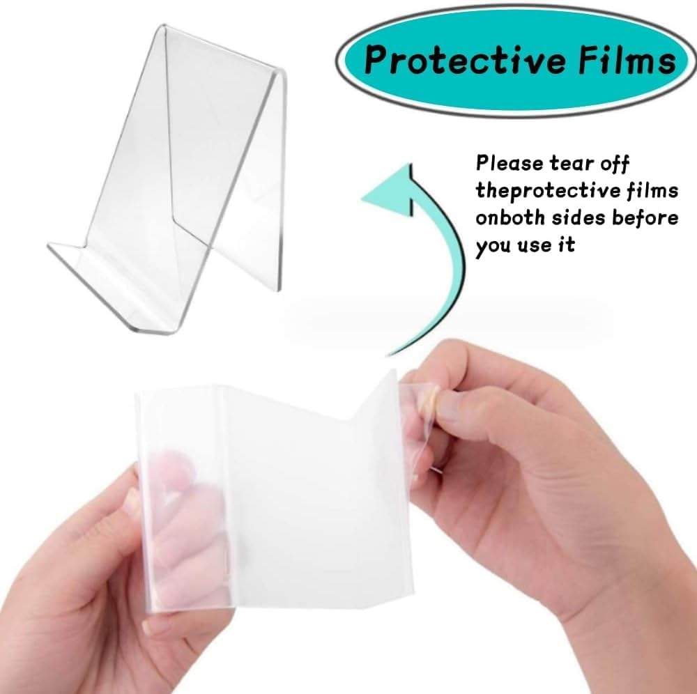 5Pcs Clear Acrylic Display Stand,Acrylic Book Stand,Multi-Functional Display Easel,For Displaying Artworks,Pictures,Books,Music Sheets, Notebooks, Artworks, Cds,Jewelry,Watch Display Stand,Etc.