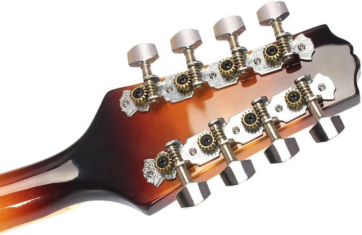 Mingzhe 8-String Basswood Sunburst Mandolin Musical Instrument with Rosewood Adjustable Bridge image number 1