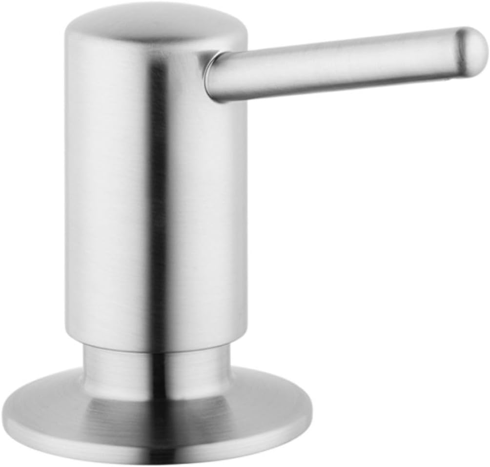 Hansgrohe Bath and Kitchen Sink Soap Dispenser, Contemporary Modern in Brushed Gold Optic, 04539250