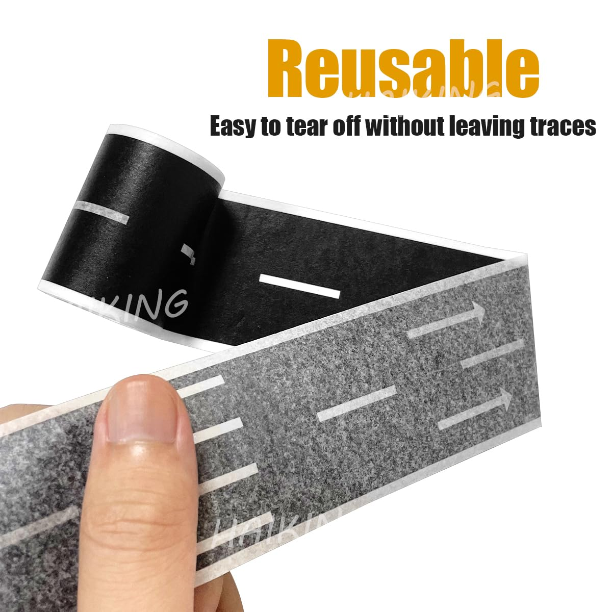 Road Masking Tapes Sticker, 4 Rolls Black & White Traffic Washi Tape for DIY Crafts, Scrapbook (4.8 * 500 Cm/1.88 * 196.8 In)