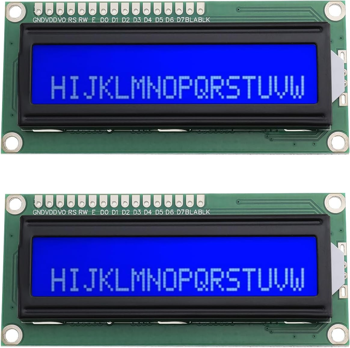 Ecsing 2PCS 1602 LCD Display Module 16X2 Serial LCD Blue Background with White Text Display Board DC 5V 80X36Mm Compatible with A-Rduino Raspberry Pi image number 2