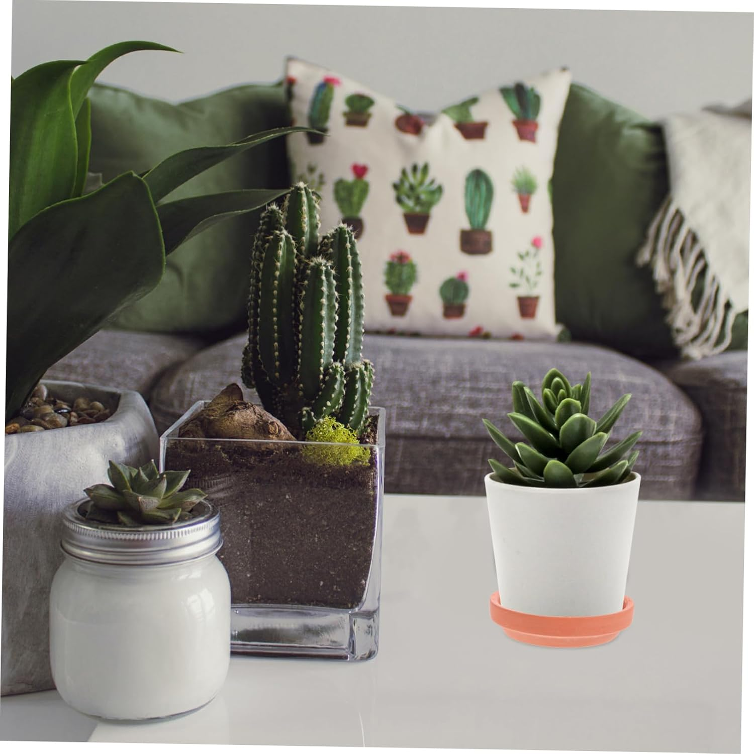 ORFOFE 6Pcs Pottery Plant Saucer Drip Tray for Potted Plants Water Catcher for Indoor and Outdoor Gardening Versatile and Stylish Flower Pot Base image number 4