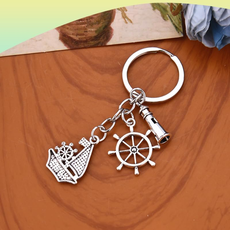 Sailor Birthday Gifts for Grandson Son Navy Graduation Presents for Him Husband Boyfriend Navy Retirement Gifts for Men Elderly Dad Grandpa Sailor Themed Gift Sailing Keychain for Boys Brother Nephew image number 5