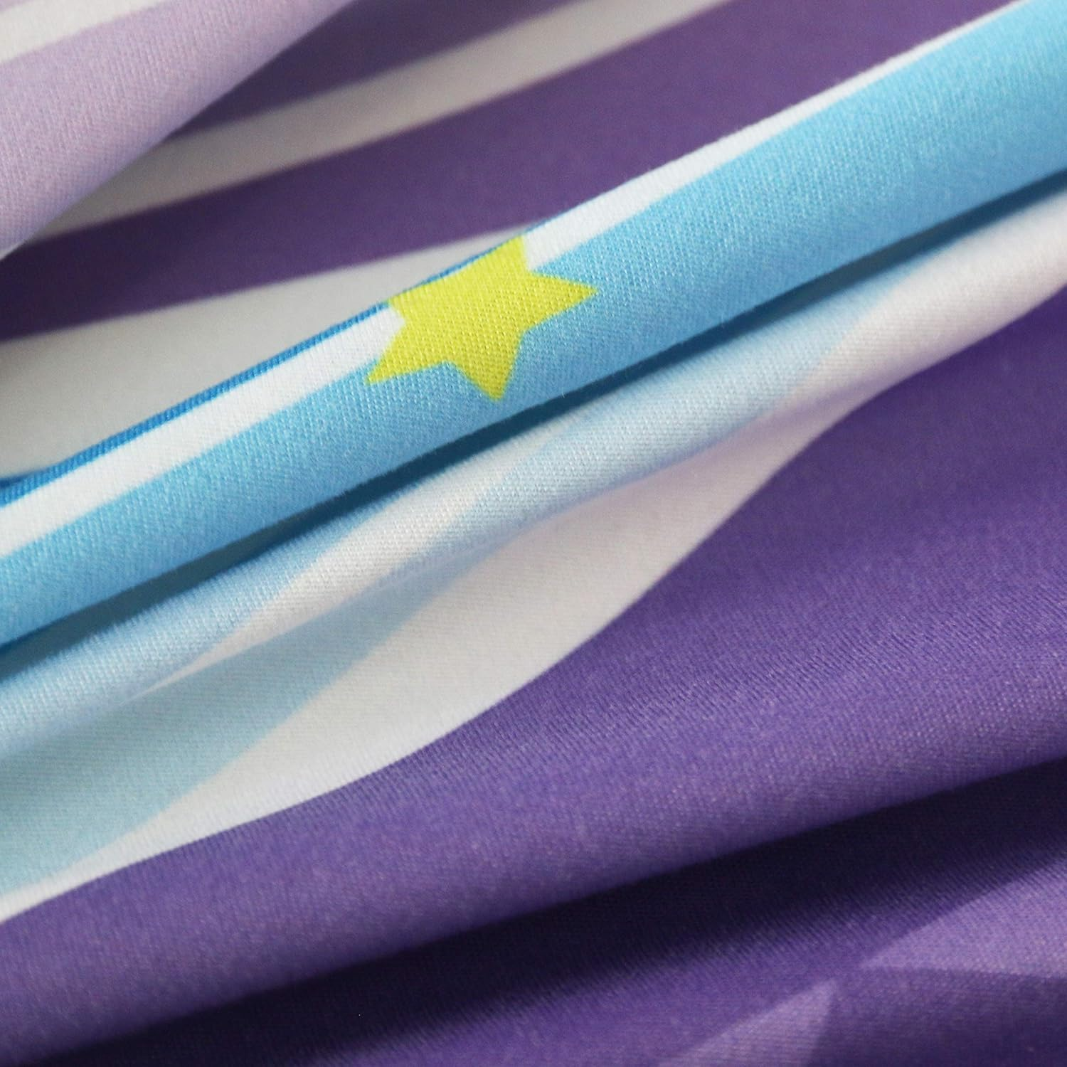 Sleepwish Purple Aqua Unicorn Bedding Kids Girls Rose Unicorn Flower Duvet Cover Dreamy Cartoon Bed Set 3 Pieces (Double)