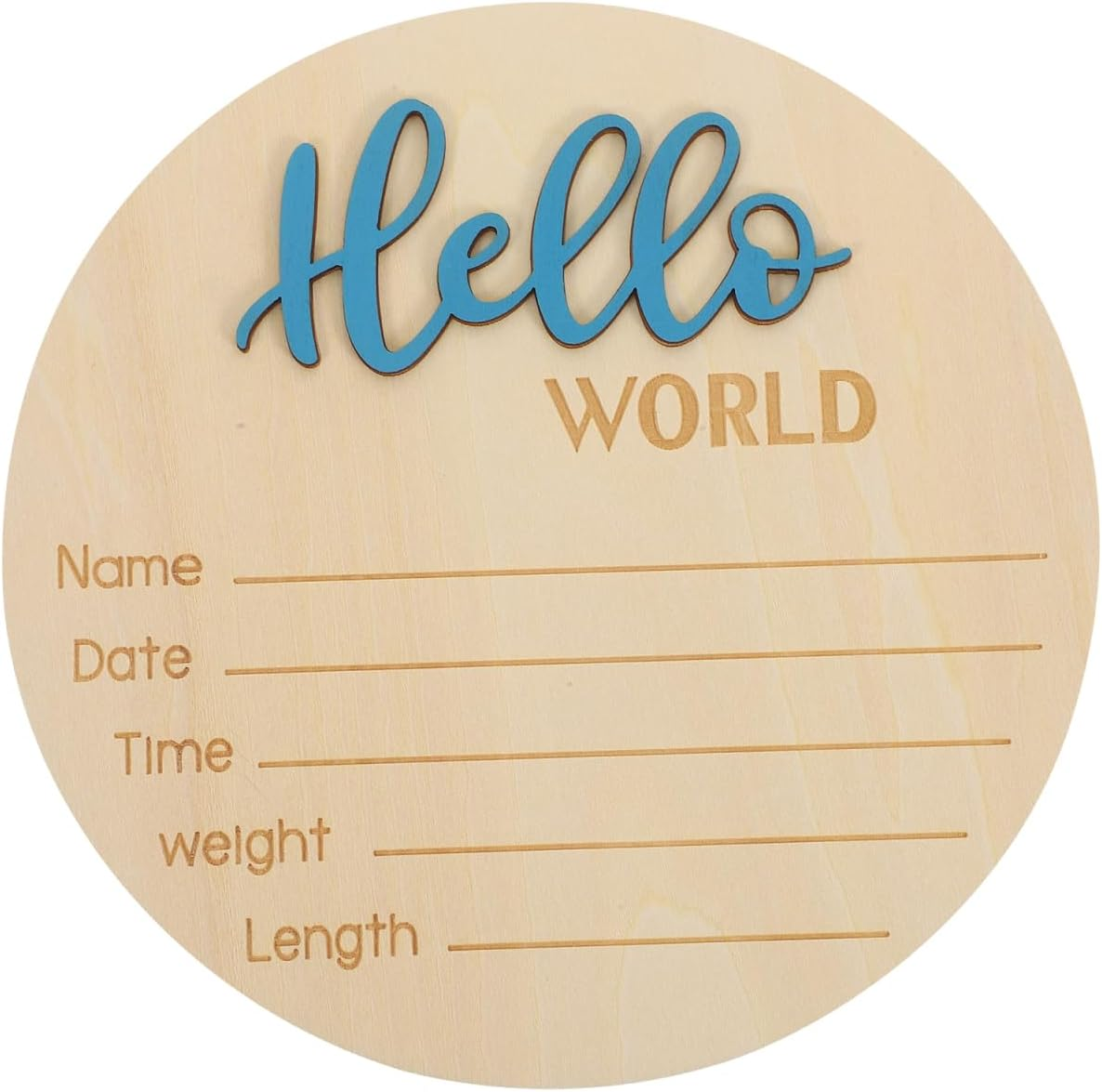 PRETYZOOM Baby Announcement Sign Wooden Newborn Name Signs Birth Announcement Sign Nursery Photo Props Baby Welcome Plaque image number 2