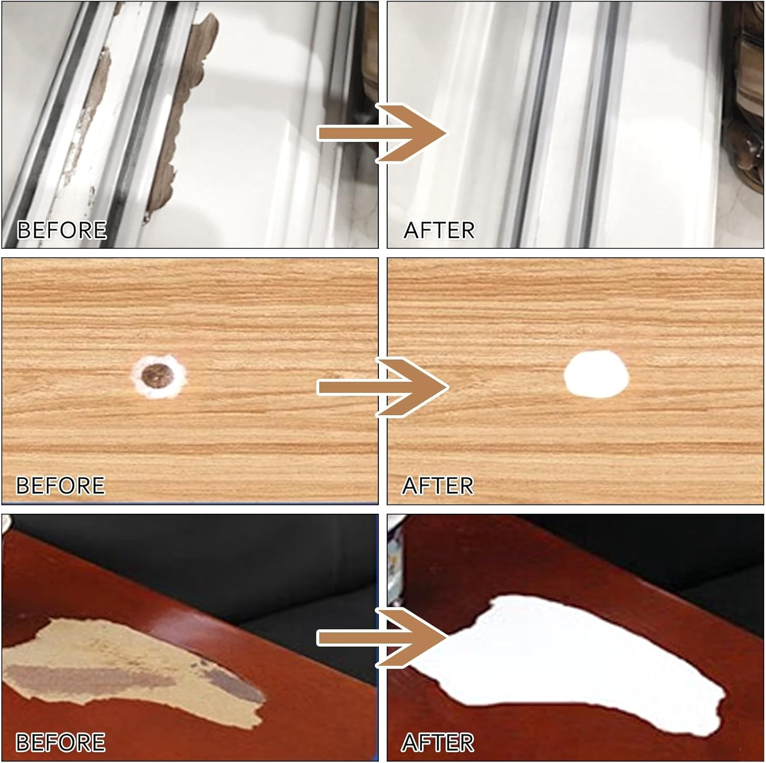 DEWEL Wood Putty, White Wood Filler, New Upgrade Putty Filler Paintable, Stainable, Sandable, Furniture Repair Kit Quickly Restore Hole, Floor, Door image number 2