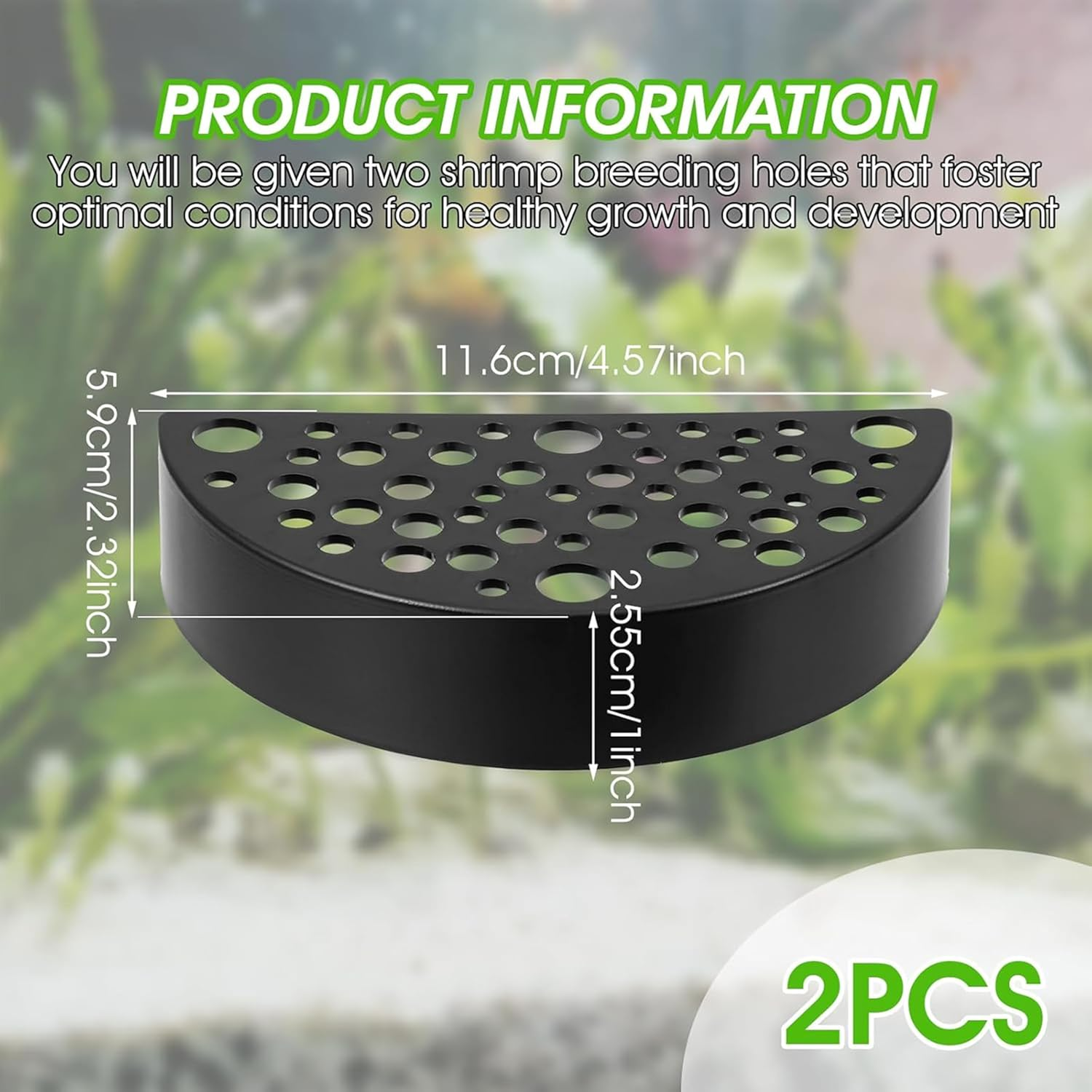 2 Pack Aqua Safe Shrimp Caves - 100% Safe Molting Hideouts for Shrimps & Nano Fish,Black Aquarium Breeding Caves for Shrimps Aquarium Fish Tank Decoration image number 4