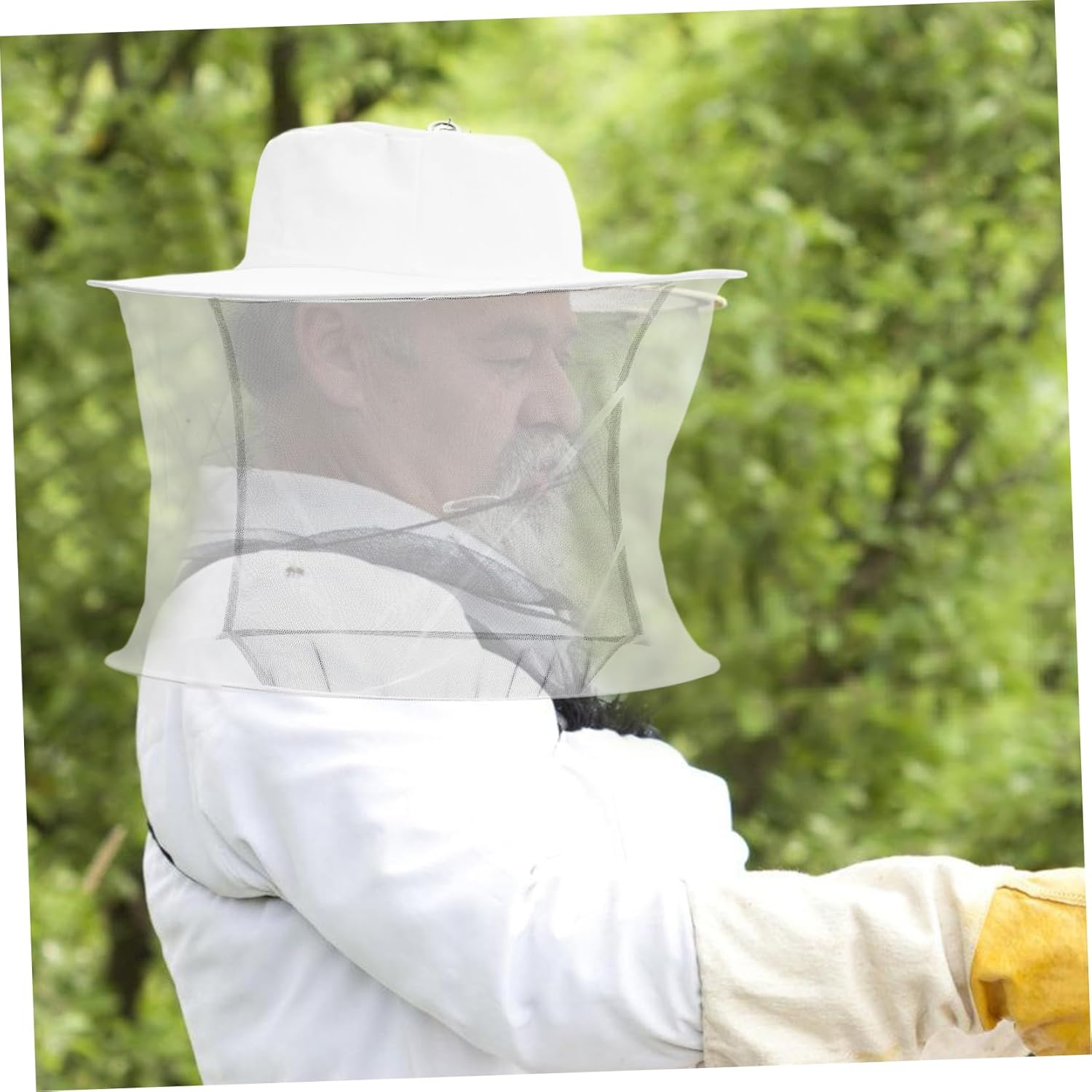 Portable Beekeeper Hat with Netting Lightweight Face Covering for Beekeeping Gardening Outdoor Activities Breathable Durable Design White image number 3