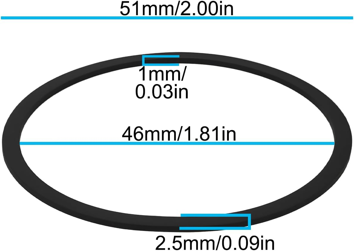 LT Easiyl 5 Pcs Lawn Mower Carburetor Cup O-Ring Gasket 29630076 51X46X1Mm Compatible with TECUMSEH SUFFOLK PUN image number 5