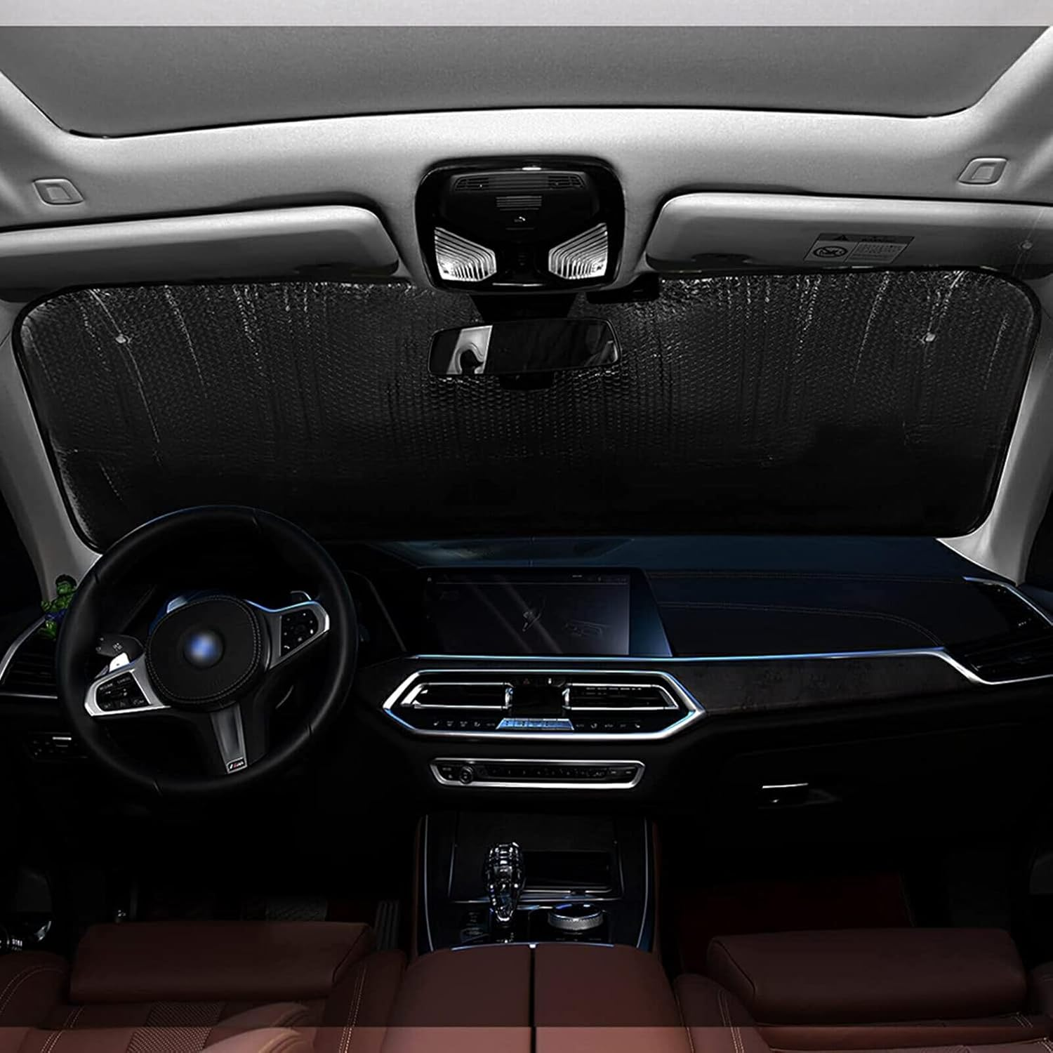 Windshield Sun Shade Hot Pink, Foldable Heatshield Sunshade, Front Window Cover - 57&times;31.5 Inches image number 3