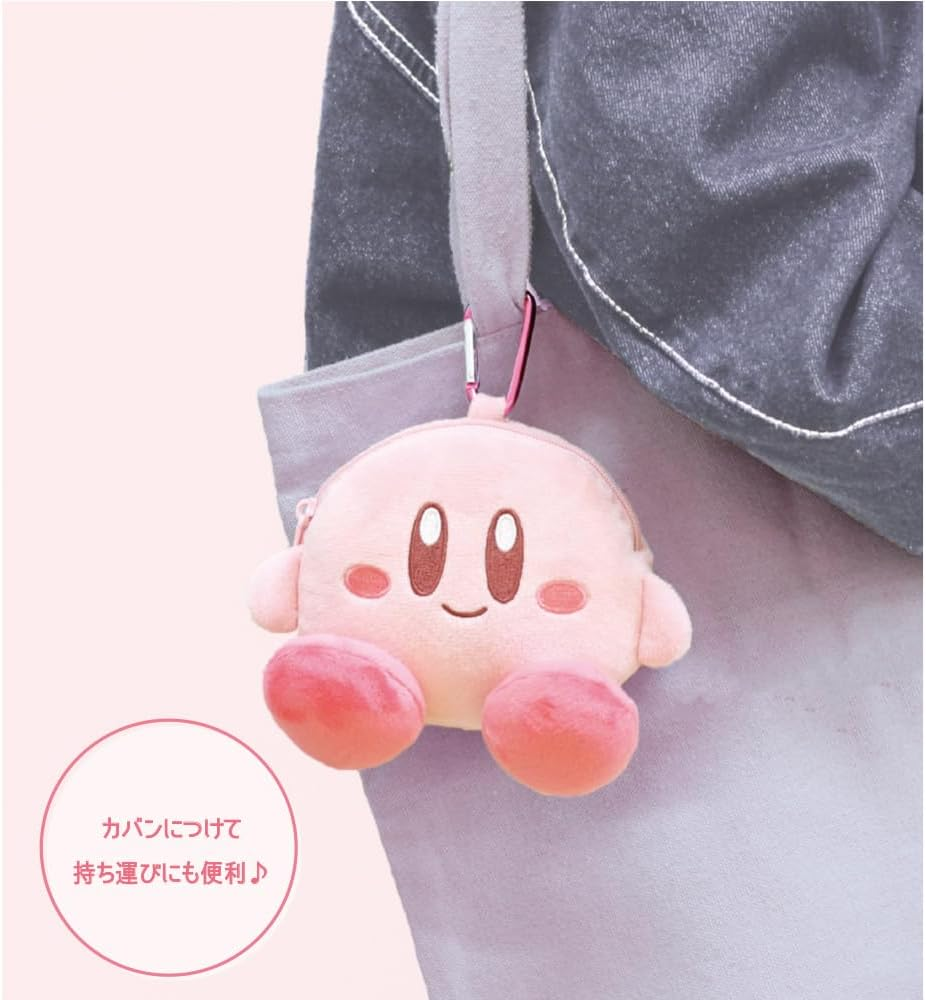 Tee'S Factory Kirby Plush Zipper Mascot with Carabiner, Approx. H 6.5 X W 5.5 X D 3.0 Inches (165 X 140 X 75 Mm) (Excluding Carabiner) HK-5546736KB image number 1
