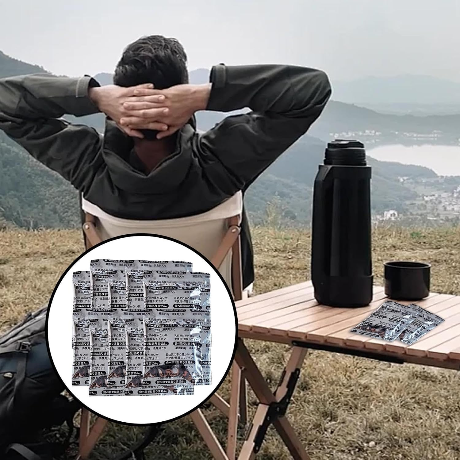 Camping Toilet Gel - 50 Bags Rapid Coagulation Toilet Absorbent Gel | Portable Urinal Solidifier Deodorizer Absorber for Home Baby Diapers Hiking Restroom Outdoor Pet Travel Public image number 3