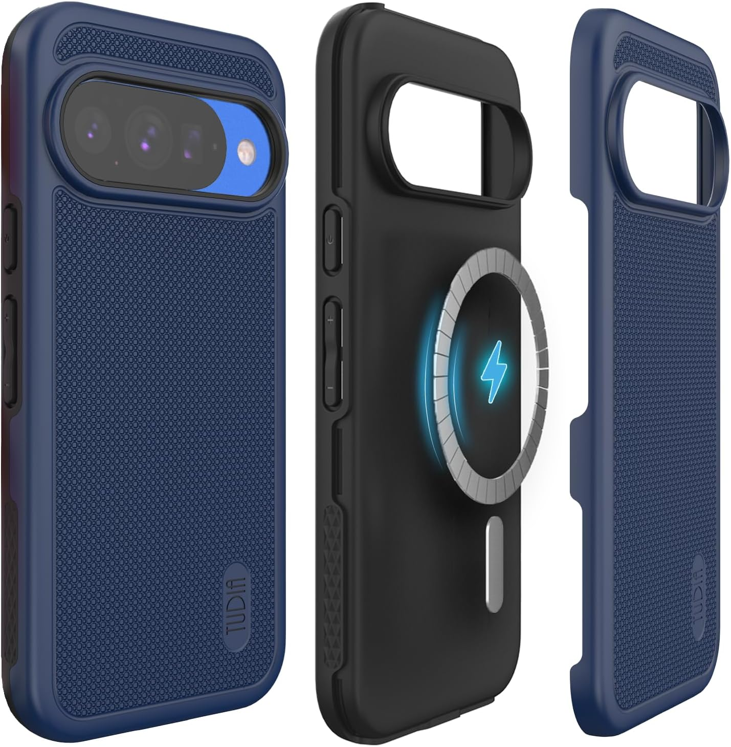 TUDIA Mergegrip for Google Pixel 10 & Pixel 10 Pro Case (2025) &ndash; [Military Grade Drop Tested] Dual-Layer Rugged Slim Shockproof Heavy Duty Protective Phone Cases (Indigo Blue, Basic)