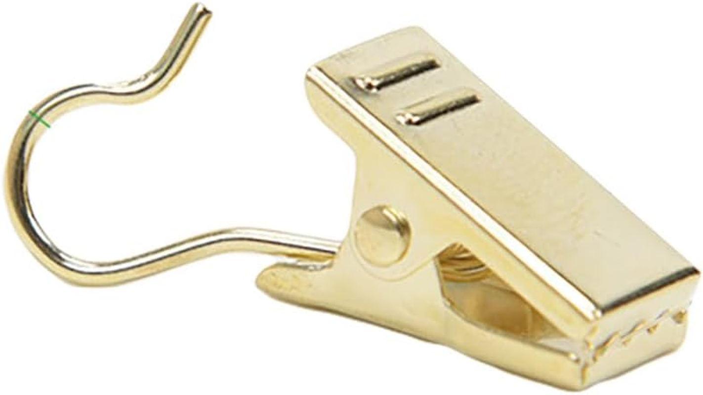 AIMALL 50 PCS Heavy Duty Curtain Clip Hooks - Stainless Steel Shower Curtain Clips, Load-Bearing Paint Clip Buckles, Durable and Strong