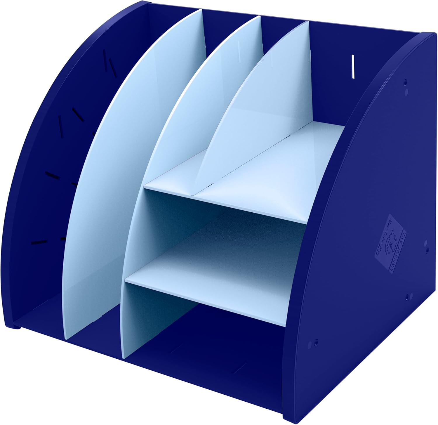 EXACOMPTA - Ref 394202D - 1 Desk Organiser Bee Blue Multifunctional Desk Accessories 6 Compartments A4 A5 A6 Vertical/Lying down - Dimensions 36 X W 29.5 X H 6 Cm Navy Blue / image number 5