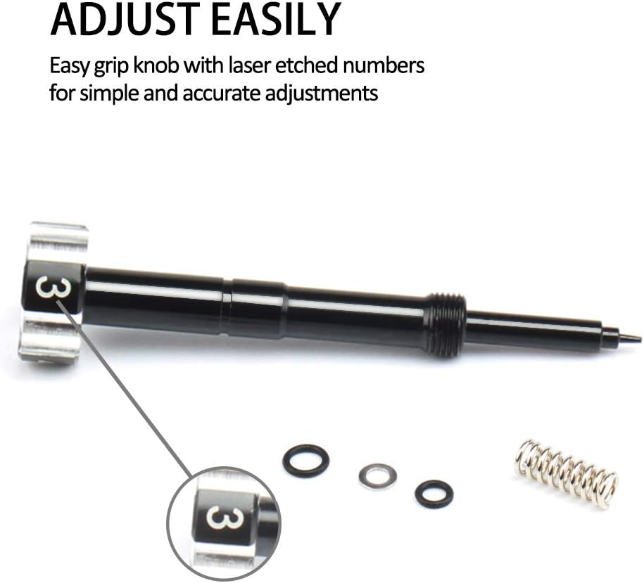 Air Fuel Mixture Screw CNC Adjust Carb FCR Air Screw Compatible with KEIHIN Carburetor Four-Strokes FCR Carbs Motorcross Motorcycle(Black)