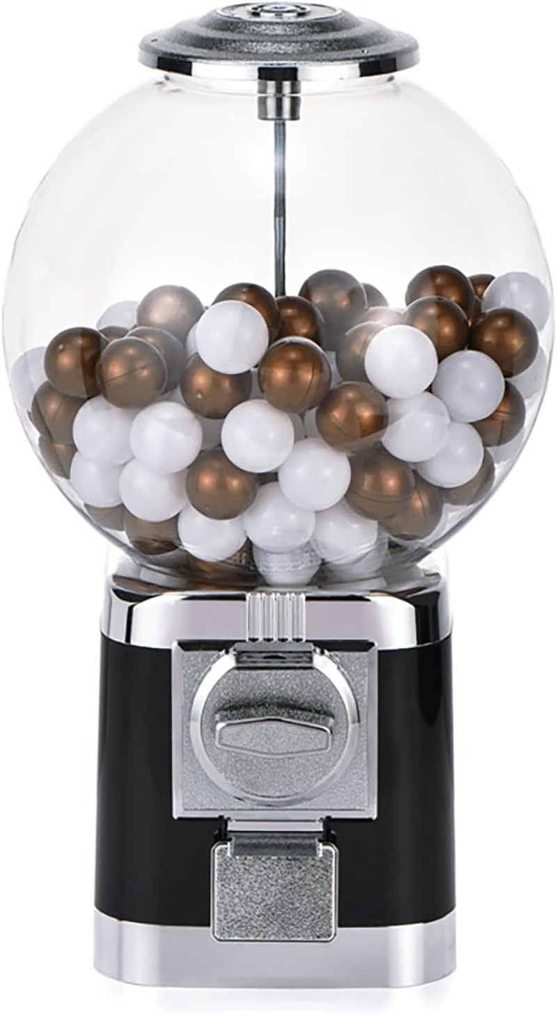 Capsules Vending Machine, Candy Gumball Vending Machine, Toy Balls Dispenser, Coin Operated round Capsules Bouncy Ball Dispenser for Game Retail Stores,Pink