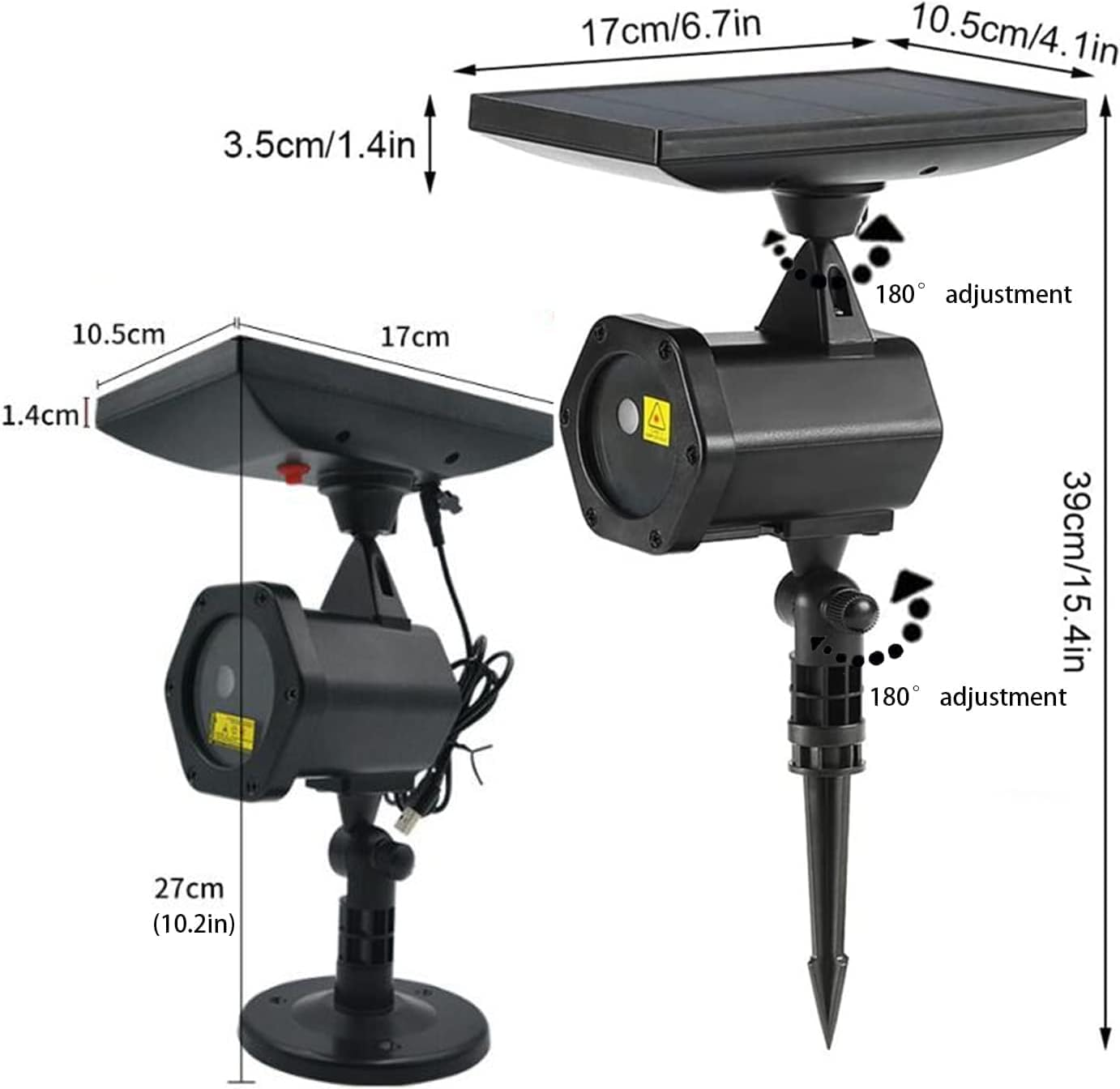 LED Solar Christmas Projector Spotlight - Outdoor Decorative Laser Light for Holiday Ambiance image number 5