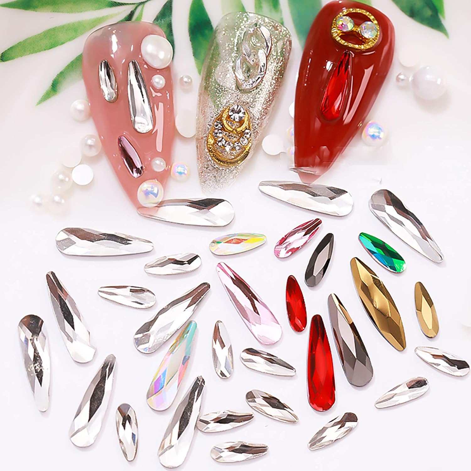 20 Grains Nail Art Rhinestone Flat-Back Rhinestone Nail Decoration Transparent Sunflower Seed Crystal image number 1
