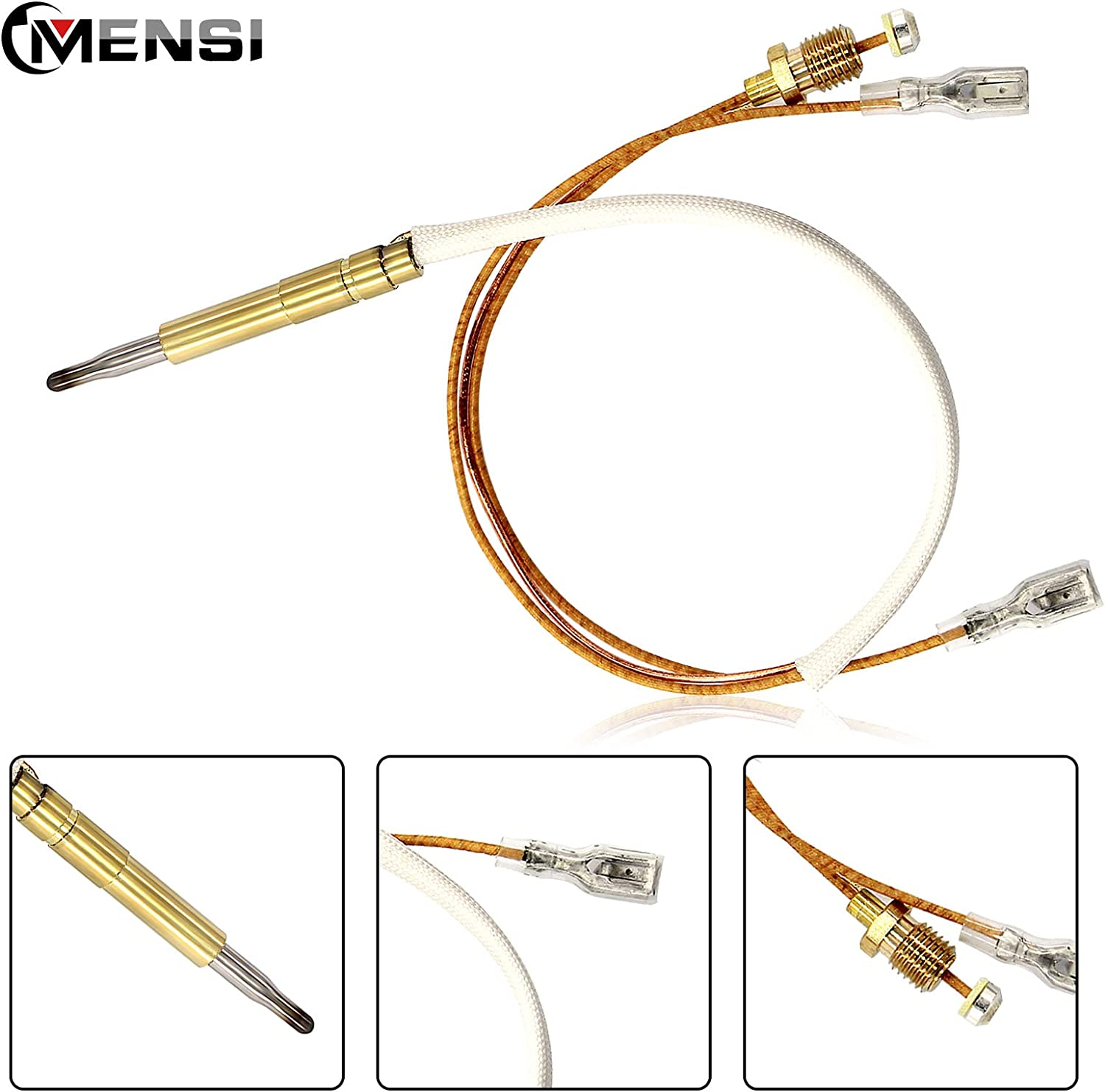 MENSI Outdoor Propane Gas Patio Heater Replacement Parts Thermo Coupler M8*1 (Non-Thread Type with 4.8Mm Terminals) image number 2