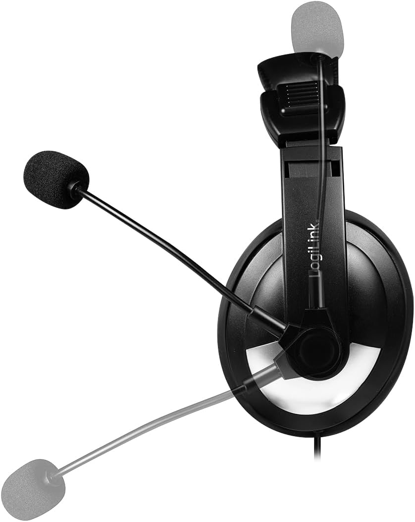 Logilink Stereo Headset with Well Padded Headphones & Integrated Remote Control & Boom Microphone image number 4