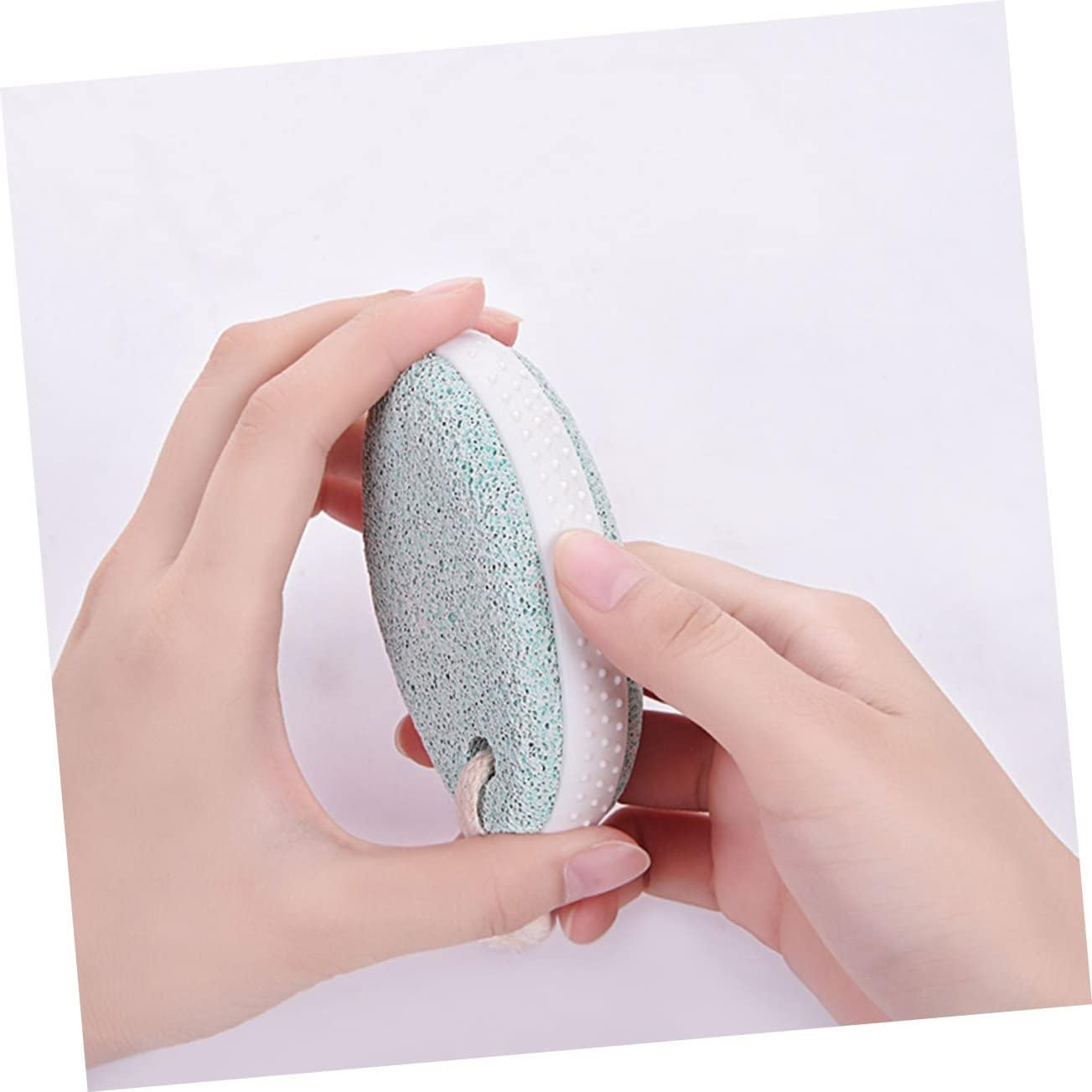 FOYTOKI 2Pcs Foot Pumice Stone Scrubber Natural Foot File for Callus Exfoliation Heel Cleaning Tool for Women Men image number 3