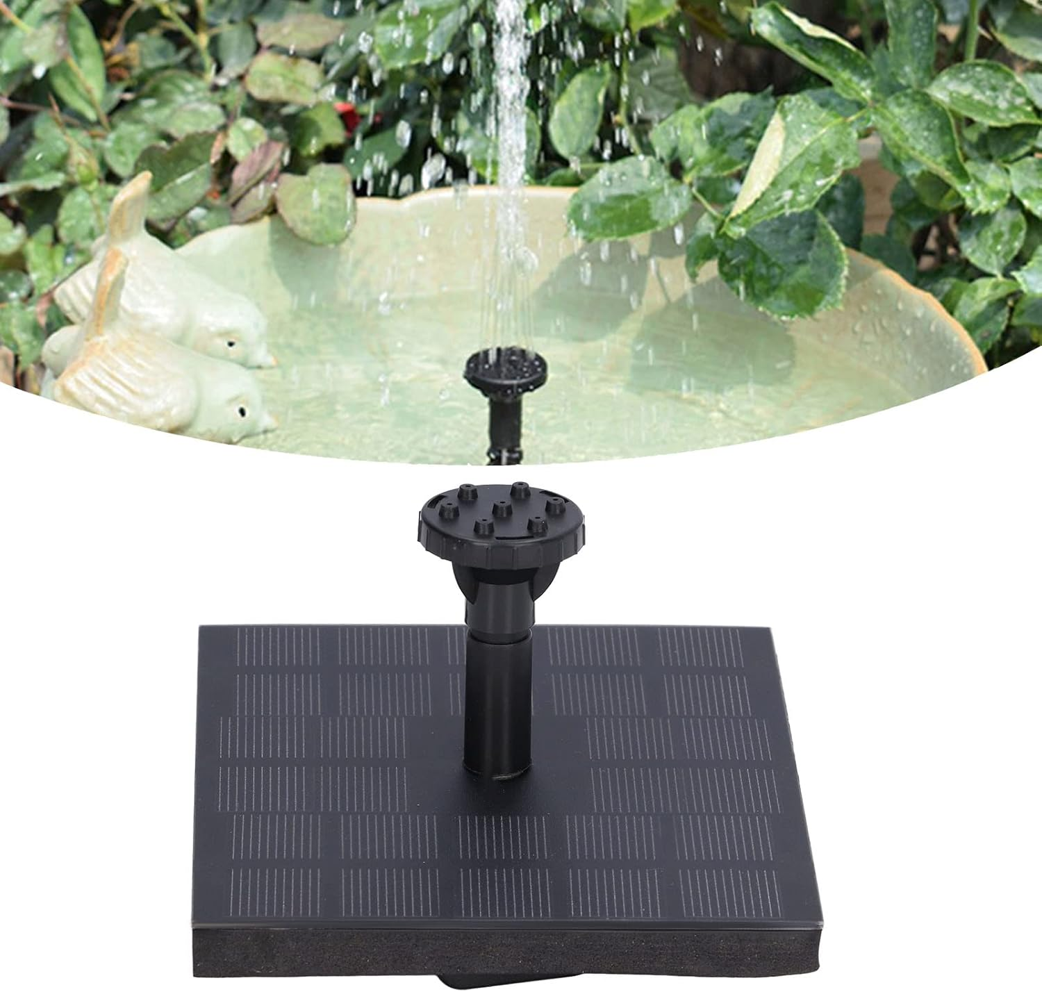 Solar Fountain Pump, Monocrystalline Solar Water Fountain Pump, Square Floating Outdoor Waterscape Fountain Pump for Patio Garden image number 4